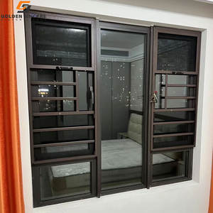 GS High Security <b>Aluminum</b> Anti-Theft Window with Integrated <b>Mesh</b> - Product Image 1