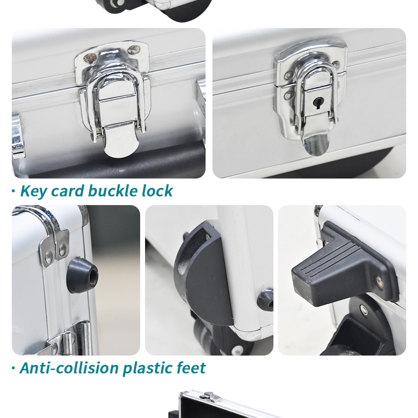 Sample Trolley Case Marble Rock Mosaic Ceramic Wood Floor Granite Quartz Specimen Box Stone Aluminum Suitcase Display For Tile