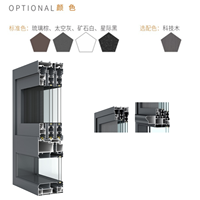 Fenêtre coulissante en alliage d'aluminium avec cadre coupe-vent et verre trempé pour le sous-sol Extérieur Hôtel Salon Applications