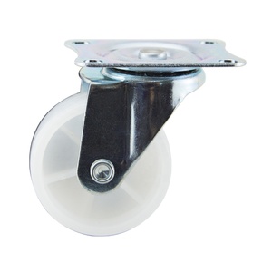 Kleine weiße 1/1,5/2/2,5/3/4 Zoll zum Tragen von Geräten PP Kunststoff drehbare feste Schiebetür-Lenkräder - Product Image 3