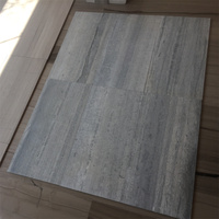 Dalles de marbre en serpentine chinoise naturelle bleu-gris à grain de bois avec veines de bois droites pour comptoirs