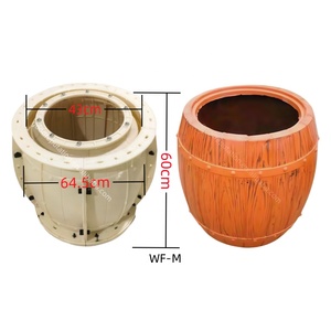 Grosir besar pasokan besar berbagai Abs plastik tanaman taman buatan kayu Pot bunga cetakan untuk beton semen Pot ember - Product Image 5