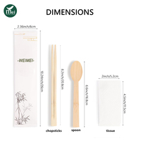 Kit de couverts jetables écologiques en bois (couteau, fourchette, cuillère), ensemble de vaisselle en bois personnalisé OEM pour importateurs de gros volumes