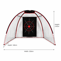 Filet d'entraînement de golf 320x210cm avec cible, filet de frappe en tissu Oxford 210D en polyester pour le driving et le chipping