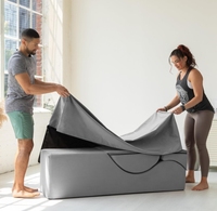 Chaise convertible banc sexe canapé pour yoga massage 2 en 1 bout de lit pouf avec meuble de chaise longue rabattable dissimulé