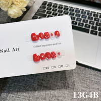 Faux ongles pour enfants, kits d'ongles courts mignons et colorés à couverture complète, faits à la main, motif dessin animé pour filles