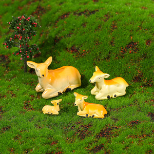ชุดตุ๊กตากวางเรซิ่นขนาดเล็กเหมือนจริงสำหรับตกแต่งสวนบอนไซ - Product Image 2