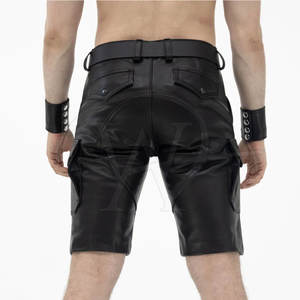 OEM Service Wholesale <b>Men</b> <b>Leather</b> <b>Shorts</b> New Arrival <b>Leather</b> <b>Shorts</b> Private Label <b>Leather</b> <b>Shorts</b> - Product Image 2