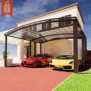 Abri de voiture en polycarbonate à prix réduit, auvent de garage en métal <span class=keywords><strong>pour</strong></span> le stationnement des voitures, auvent en aluminium - Product Image 2