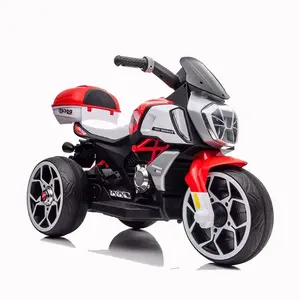 Tricycle électrique pour enfants avec boîte de rangement avec lumières cool, voiture pour enfants