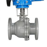 Vanne à boisseau sphérique électrique antidéflagrante OEM en acier au carbone avec raccord à bride DN32-DN400 pour eau, huile, gaz naturel, commande manuelle