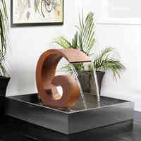 Fontaine de jardin en acier corten, table à eau