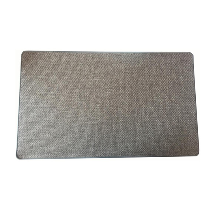 Однотонный тканый льняной напольный коврик из полиэстера и резины, нескользящий Водонепроницаемый дверной коврик