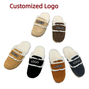 Femmes Hommes Luxe Designer Slip-on Closesd Toe Cow Suede Shearing Doublure Mocassins plats Mules Pantoufles Chaussures Marque Clogs Lady - Product Image 4