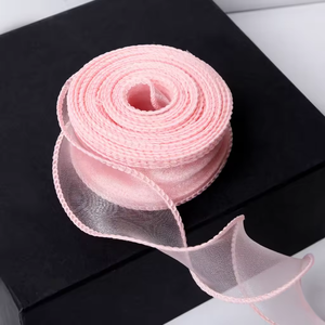 Ingrosso fiore regalo di san valentino decorativo 4cm nastro fantasia colore rotolo fluorescente filo coda di pesce papillon - Product Image 6