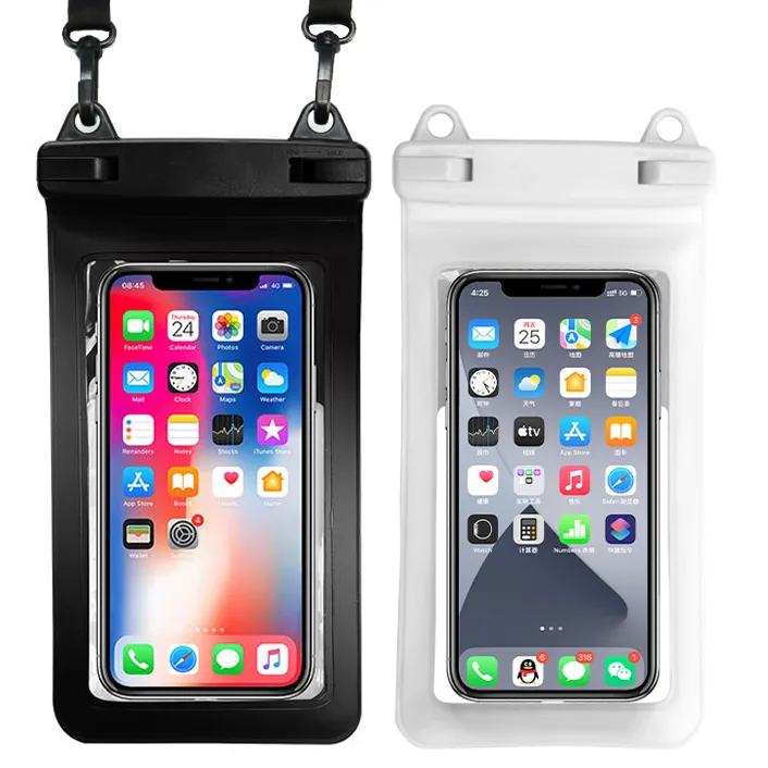 20 색 7.5 인치 부동 방수 전화 파우치 터치 스크린 휴대 전화 도매 비치 수영 표류 모바일 가방
