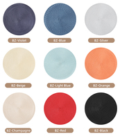 Set de table rond multicolore tissé, résistant à la chaleur et antidérapant, idéal pour les banquets d'hôtel, les mariages et les réunions de famille