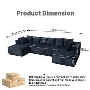 Set Divano Modulare Compresso, Design Moderno a L con Schiuma ad Alta Densità Sottovuoto per Soggiorno - Product Image 2