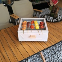 Barbecue de camping extérieur, réchaud à charbon de bois sans fumée pour le camping et les voyages