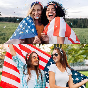Diadema Personalizada con la Bandera de Estados Unidos, Diadema con Estrellas para el Día de la Independencia Americana, 4 de Julio, <span class=keywords><strong>Aro</strong></span> para el Cabello para Mujeres y Niñas, Regalos, Accesorios para el Cabello - Product Image 4
