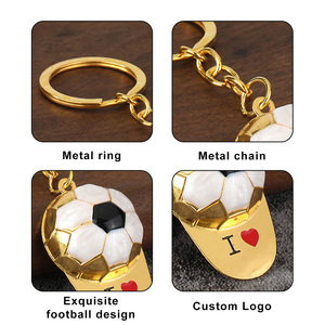 Llavero de Aleación de Zinc con Diseño de Balón de Fútbol, Dorado, Impermeable, Ligero, Regalo Conmemorativo para Eventos Deportivos y Cumpleaños - Product Image 4