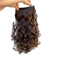 Extensions de cheveux humains Remy indiens, double trame machine, ondulation naturelle, cheveux en vrac pour tissage, sans traitement chimique, prêts à la permanente