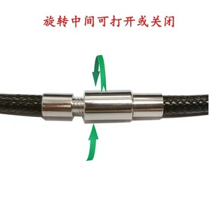 DIY Korean Style Waxed <b>Rope</b> Brass Screw Buckle <b>Bracelet</b> Cord Stainless Steel Double Sided Polishing Custom Made Jewelry - Product Image 5