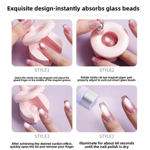Nouveaux effets œil-de-chat avec des aimants puissants en forme de U et de petits carrés, conçus pour créer instantanément un look œil-de-chat époustouflant - Product Image 3