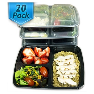 <span class=keywords><strong>Plateau</strong></span> en plastique pour préparation de repas, pièces, 3 compartiments, <span class=keywords><strong>plateau</strong></span> jetable <span class=keywords><strong>avec</strong></span> <span class=keywords><strong>couvercle</strong></span>, PP micro-ondable - Product Image 3