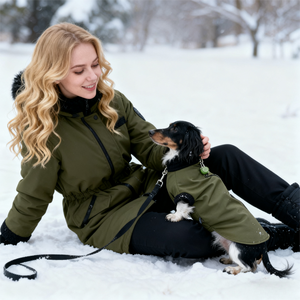 Luxury Winter All-Weather <strong>Dog</strong> Jacket Waterproof Puffer Pet <strong>Coat</strong> for Bassotto Wiener Dachshund Hamburg Teckel <strong>Sausage</strong> Polyester - Product Image 1