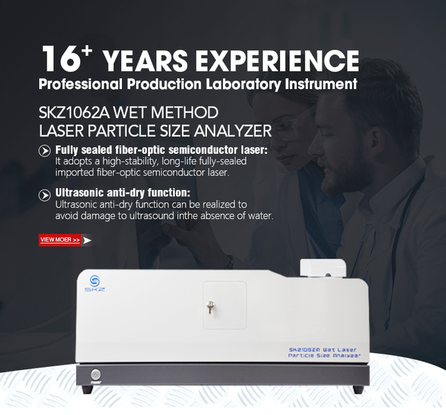 SKZ1062A Wet Laser Particle Size Analyzer IP65 Protection 110V/220V 0.5% Accuracy 1m Detection Range Lab Use (0.1-800m)