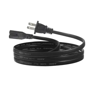 AC 110v Us 16awg Extensão Cabo Iec320 18AWG Nema 1-15p Plug Para Cabo De Alimentação Iec C7