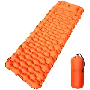 슈퍼 품질 두꺼운 확대 자기 팽창 수면 패드 수면 매트 발 펌프 캠핑 패드 야외 풍선 캠핑 매트