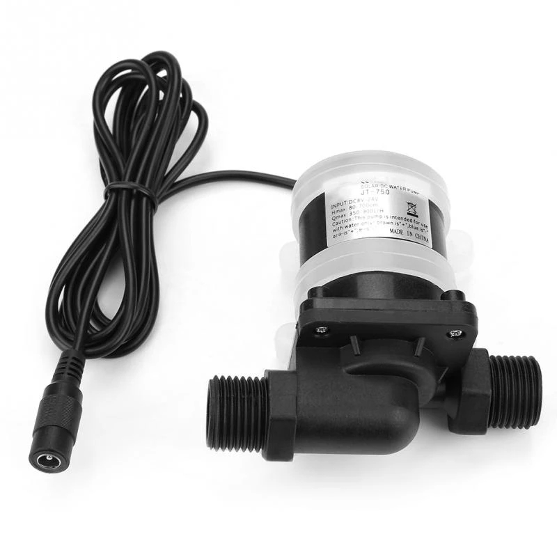 C 12V 24V Brushless Water Pump Low Noise 800L/Min Large Flow For Small Fish Pond Solar Water Heater Shower Floor Booster Pump