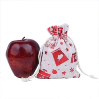 Sacs cadeaux de Noël en jute naturelle écologiques personnalisés en gros avec pochettes en toile de jute et logo personnalisé