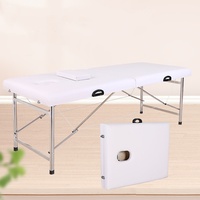 Table de massage pliable en acier inoxydable de haute qualité, moderne et portable, pour spa, salon de beauté, soins des cils et du visage