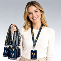 Lanyard Personalizzato Promozionale in Poliestere Morbido e alla Moda, Stampa Digitale, Branding Personalizzato, Gancio in Metallo, Porta Badge per Fiere