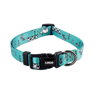 Op Maat Gemaakte Kleur Logo Op Maat Gemaakte Warmteoverdracht Afdrukken Hondenhalsband Nylon Pet Kraag Met Comfortabele Klassieke Veiligheidsvergrendeling - Product Image 3