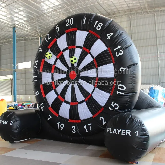 Jogo de futebol inflável gigante, jogo de tabuleiro de dardos infláveis para futebol
