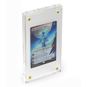 Clear Acrylic Booster Card Display Case for Protection with Screwdown Custom Acrylic Game Card Collectible Display Box