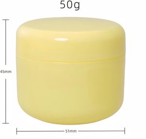 10g-250g กระปุกครีมทาหน้าสีสันสดใสพลาสติก PP ฝาเกลียวแบบพกพาภาชนะบรรจุตัวอย่างเครื่องสำอางน่ารัก 100 ชิ้น - Product Image 2