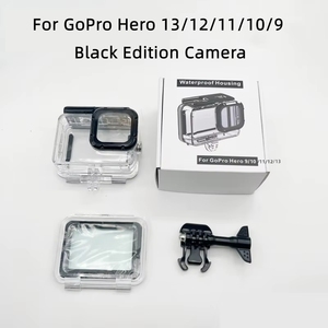 Carcasa Impermeable para <span class=keywords><strong>GoPro</strong></span> Hero 13/12/11/10/<span class=keywords><strong>9</strong></span>, Cubierta Protectora de Buceo de 60 m, para Fotografía Subacuática, Snorkel, Buceo, Surf - Product Image 1