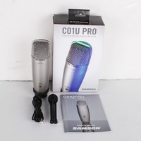 Microphone à condensateur de studio USB C01U Pro, surveillance en temps réel, grand diaphragme, pour la diffusion et l'enregistrement musical