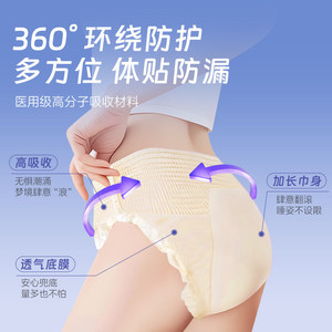 Pantalon de nuit médical AiHuJia, Numéro d'enregistrement du dispositif médical, Pantalon à enfiler, Pantalon de confort menstruel, Grande taille, Hygiénique - Product Image 3