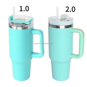 Custom logo Stainless Steel Vacuum Insulated 40oz Sublimation Tumbler with Handle and Straw Travel <b>Coffee</b> 30oz 40oz Outdoor Mug - Product Image 6