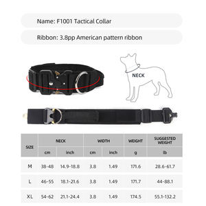 <span class=keywords><strong>Collar</strong></span> de perro táctico de alta calidad con asa, collares ajustables de alta resistencia para perros grandes, collares de nailon para entrenamiento de Color caramelo para mascotas - Product Image 6
