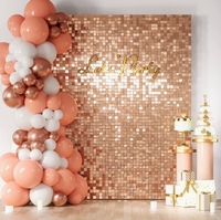 Panneaux muraux carrés à paillettes DAMAI, décor mural scintillant pour les décorations de fête de remise de diplôme, d'anniversaire, de mariage, de fête de fiançailles
