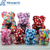 Cadeaux de Noël coloré Rose petit ours PE pour toujours Rose ours anniversaire cadeaux de mariage avec boîte-cadeau