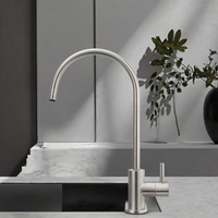 Robinet de cuisine à tirette en acier inoxydable brossé à capteur tactile à poignée unique de style classique moderne Vancit GZ5064 MCBKRPDIO
