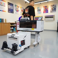 Imprimante DTF VERSIJET 2 F1080 EPS avec tête d'impression 30 cm haute vitesse et machine à secouer la poudre A3, encre pigmentée automatique